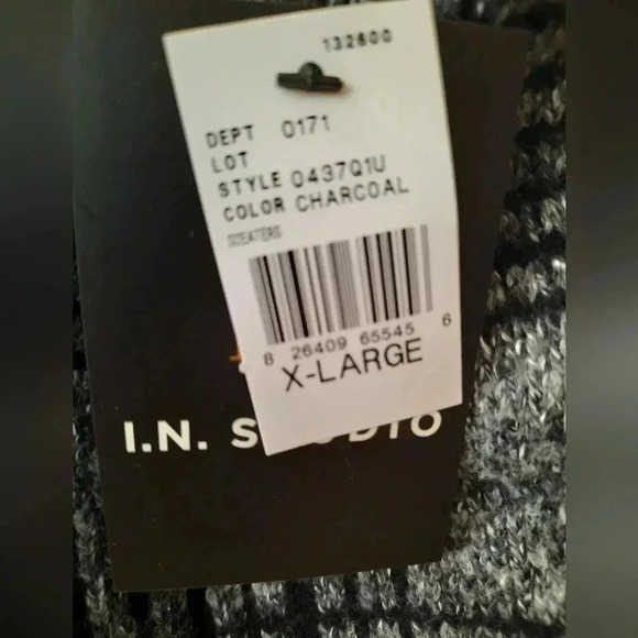 Long Black Gray Cozy Warm Open Cardigan Pockets Grannycore Office - Picture 5 of 5